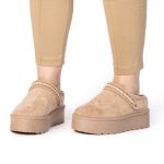 Shaggy – Chaussons à plateforme en Kaki – Image 8