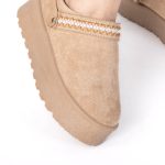 Shaggy – Chaussons à plateforme en Kaki – Image 3