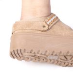 Shaggy – Chaussons à plateforme en Kaki – Image 5