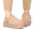 Shaggy – Chaussons à plateforme en Kaki – Image 7