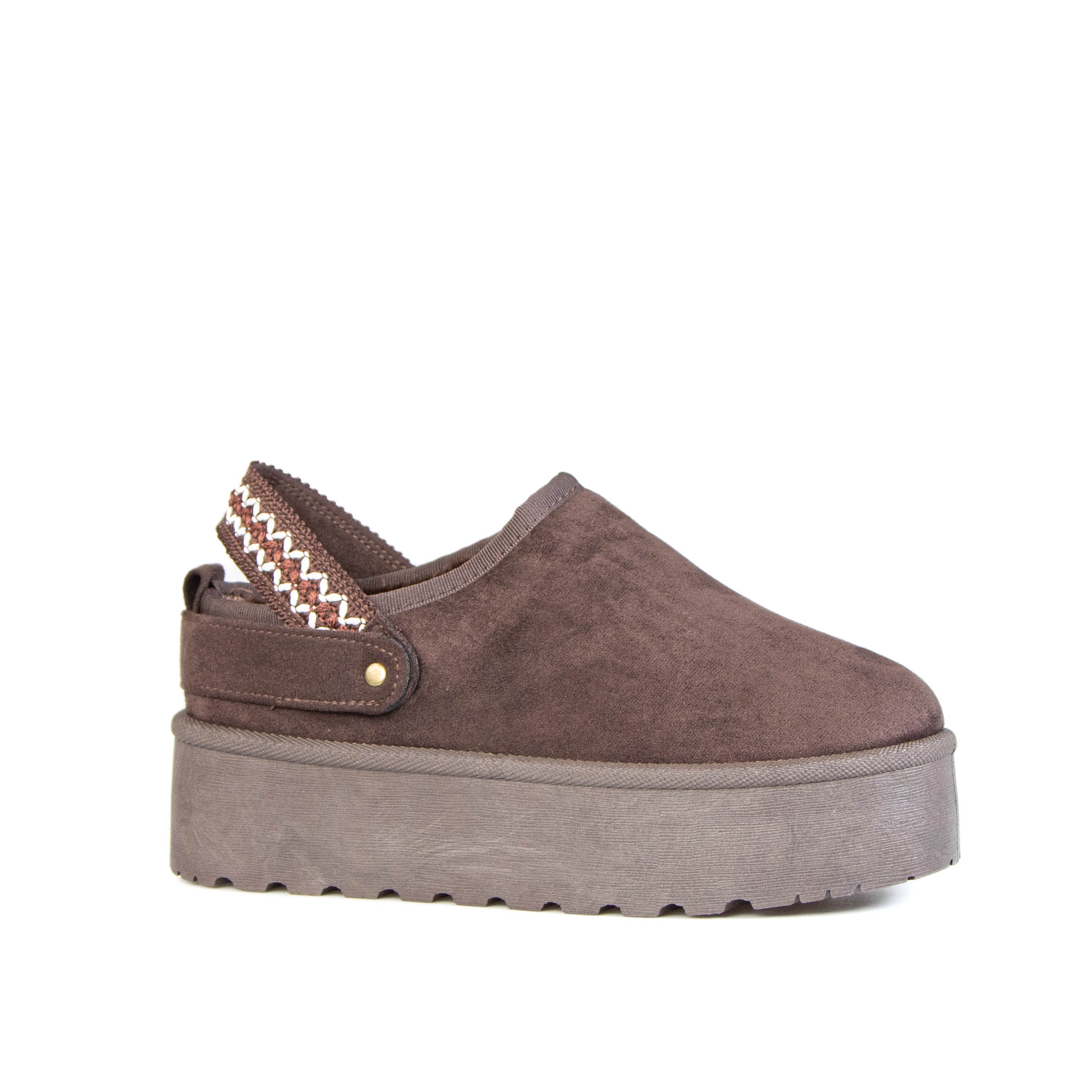 TE-361-FDMarron-38_1 Shaggy – Chaussons à plateforme en Marron – Image 1