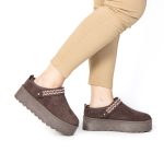 Shaggy – Chaussons à plateforme en Marron – Image 2