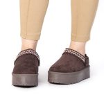 Shaggy – Chaussons à plateforme en Marron – Image 7