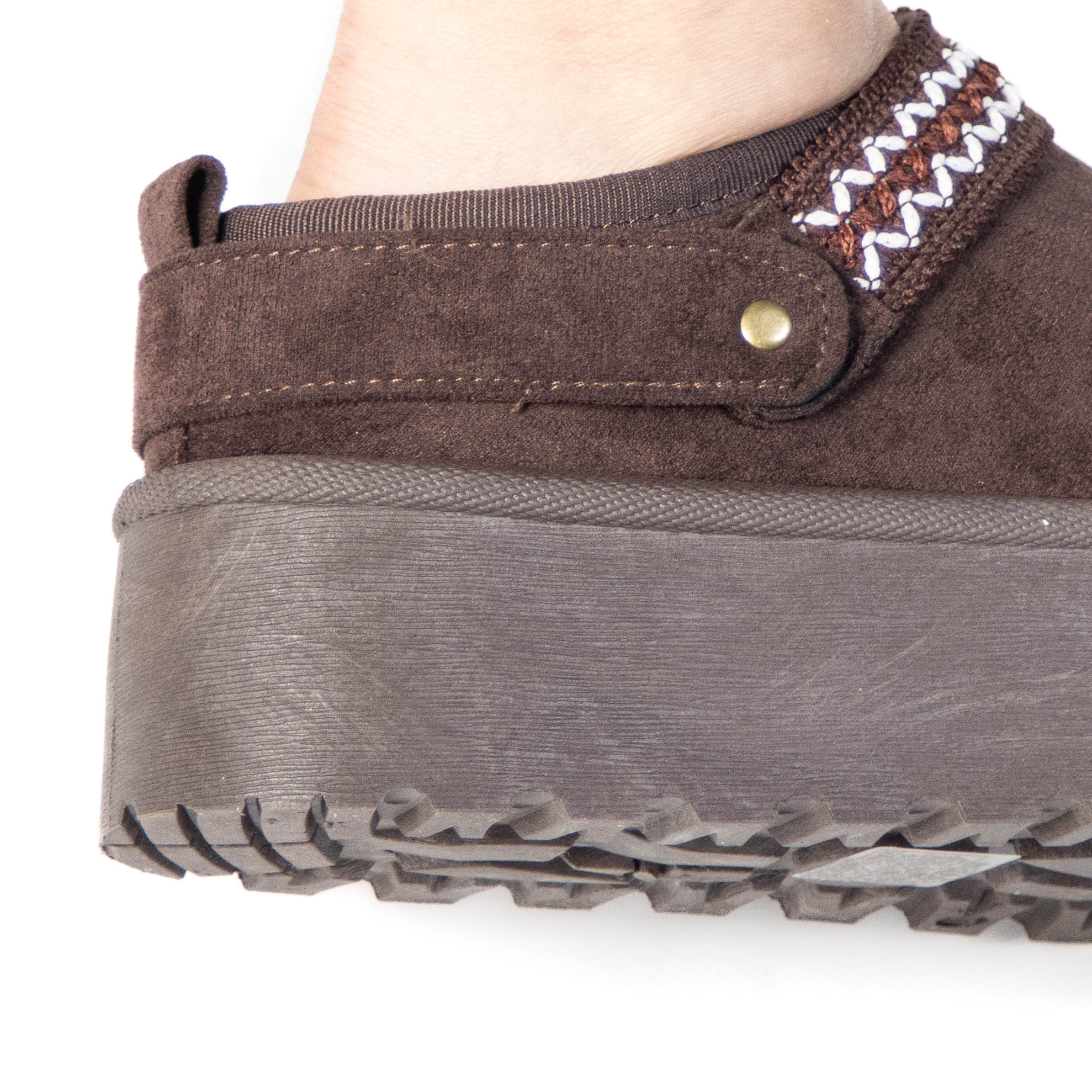 TE-361-FDMarron-38_7 Shaggy – Chaussons à plateforme en Marron – Image 6