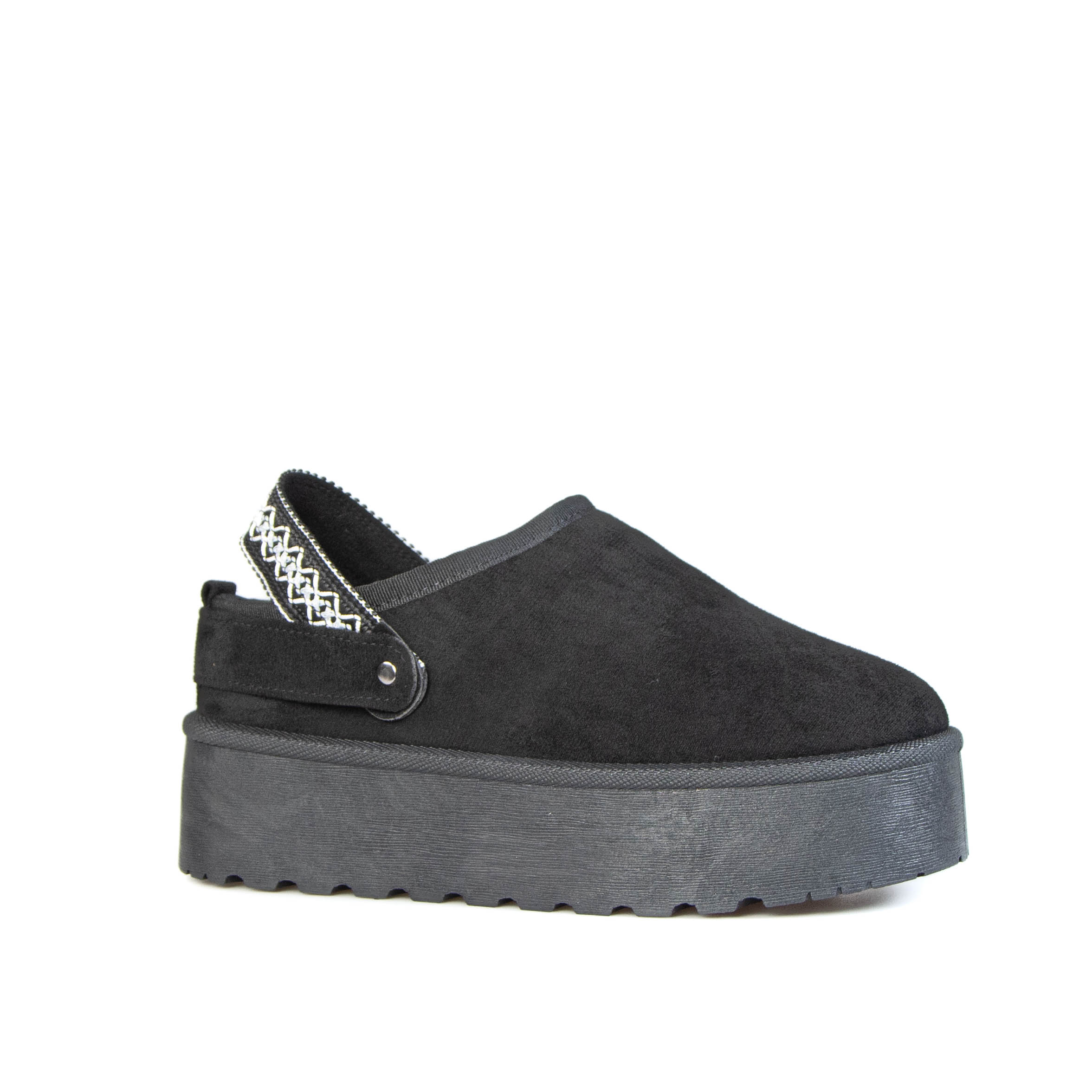TE-361-FDNoir-38_1 Shaggy – Chaussons à plateforme en Noir – Image 1