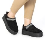 Shaggy – Chaussons à plateforme en Noir – Image 4