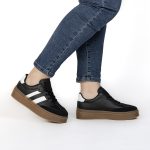 Solaro – Baskets à plateforme en Noir – Image 2