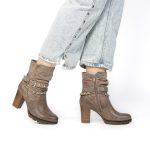 Thaura - Bottines à talon en Kaki – Image 2