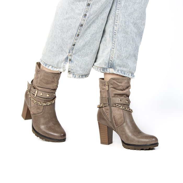 Thaura - Bottines à talon en Kaki – Image 7