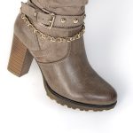 Thaura - Bottines à talon en Kaki – Image 3