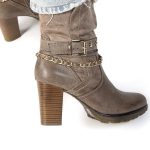 Thaura - Bottines à talon en Kaki – Image 5