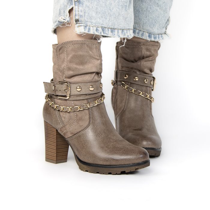 Thaura - Bottines à talon en Kaki – Image 9