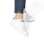 Evander – Baskets femmes en Doré – Image 4