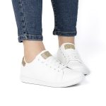 Evander – Baskets femmes en Doré – Image 8