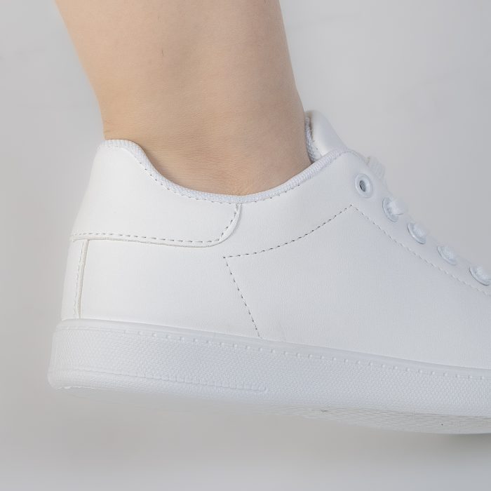 HEDDY - Baskets Basse Blanche avec détail en Noir – Image 8