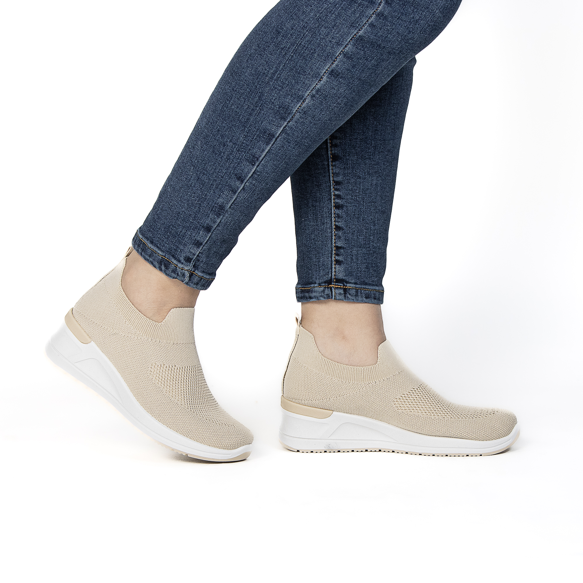 TE-68-TEBeige-37_2 ARIA – Baskets Confort Respirantes en Beige – Image 2