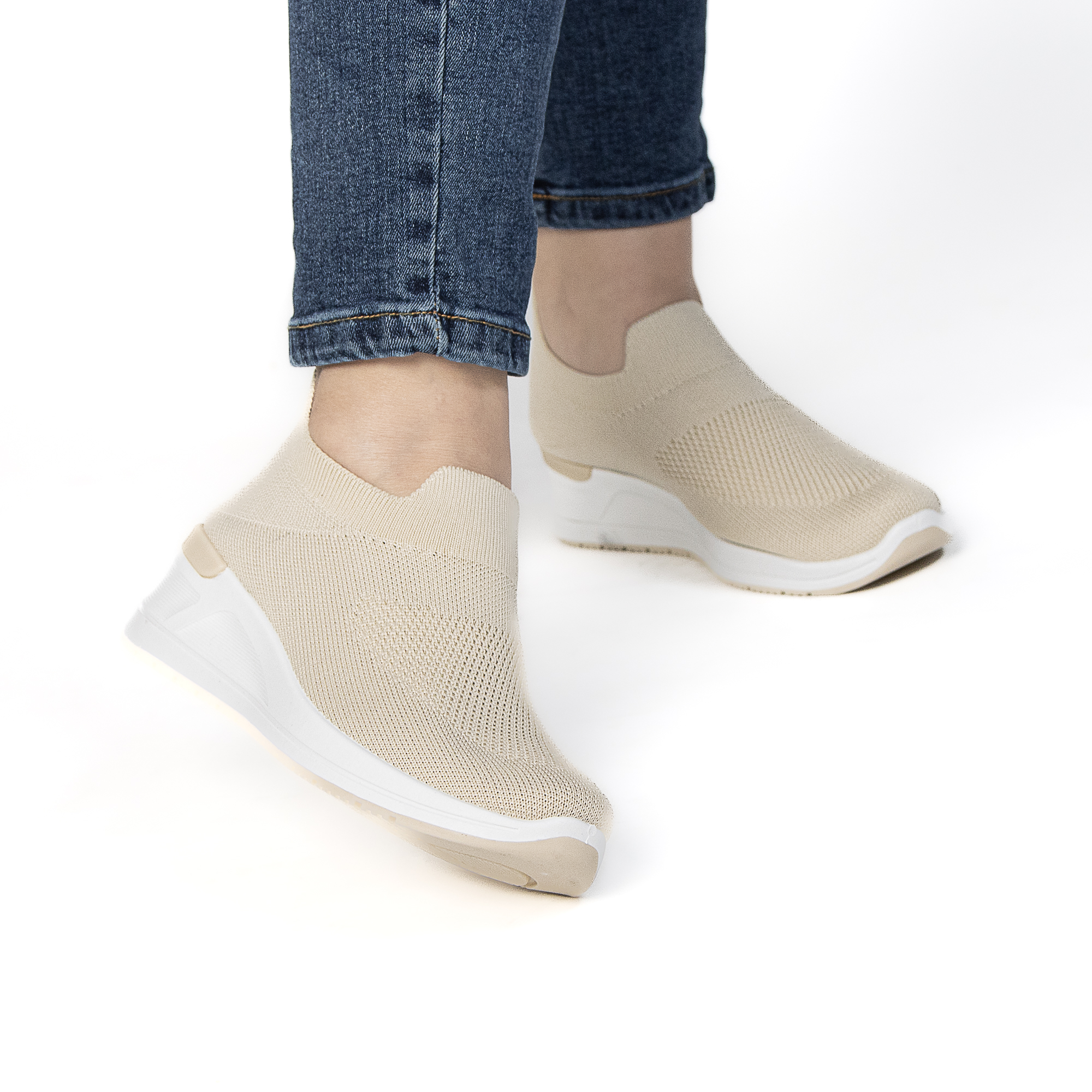 TE-68-TEBeige-37_4 ARIA – Baskets Confort Respirantes en Beige – Image 6