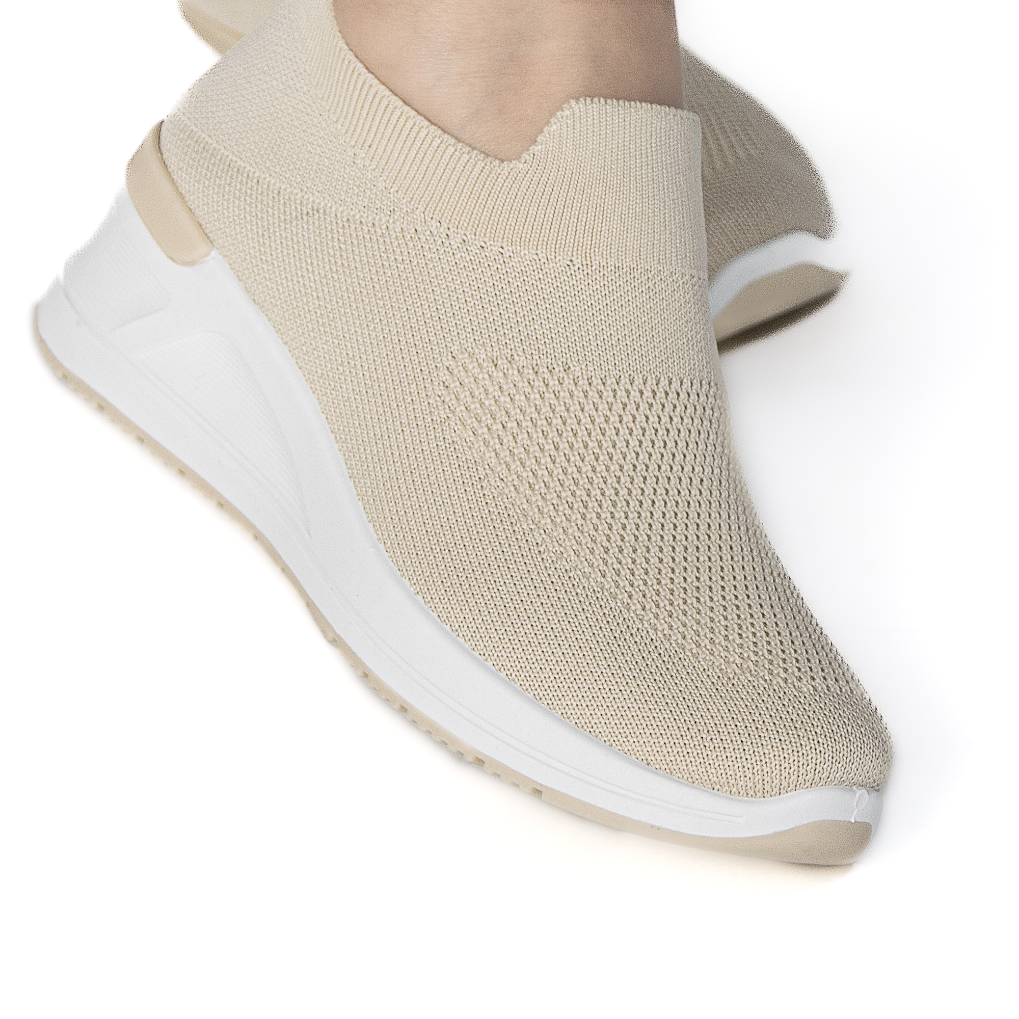 TE-68-TEBeige-37_6 ARIA – Baskets Confort Respirantes en Beige – Image 3