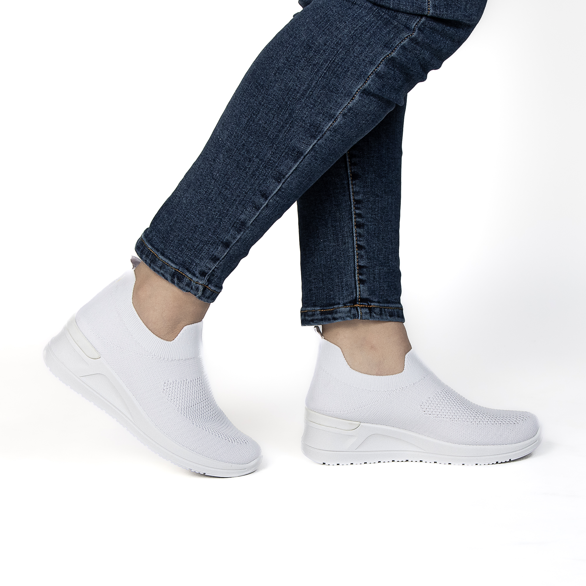 TE-68-TEBlanc-37_2 ARIA – Baskets Confort Respirantes en Blanc – Image 2