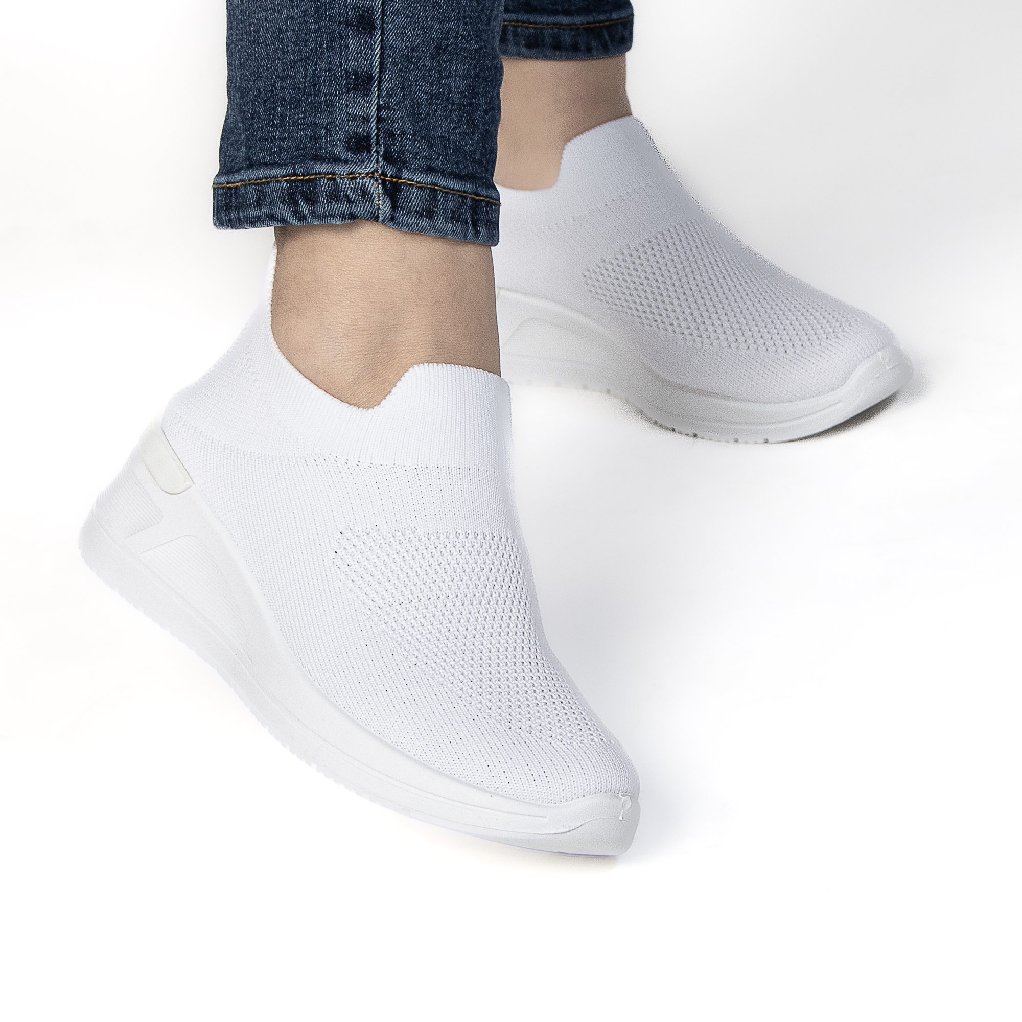 TE-68-TEBlanc-37_4 ARIA – Baskets Confort Respirantes en Blanc – Image 6