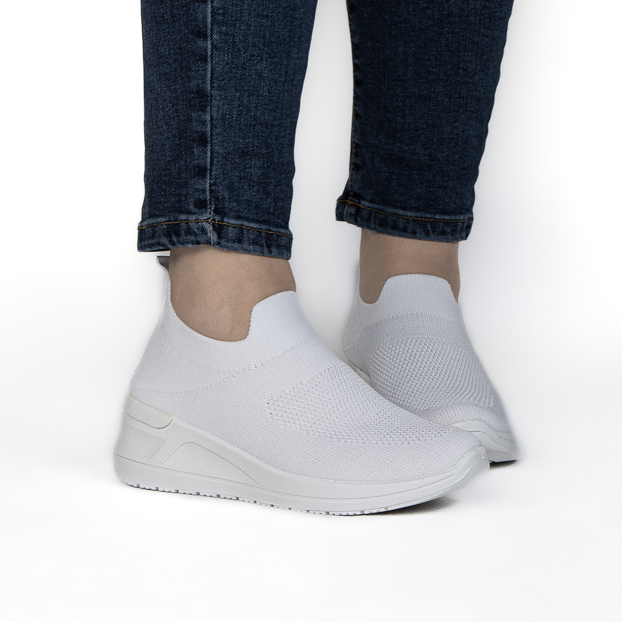 TE-68-TEBlanc-37_8 ARIA – Baskets Confort Respirantes en Blanc – Image 7