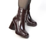 MONA – Bottines à talon large en Marron – Image 4