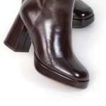 MONA – Bottines à talon large en Marron – Image 3