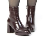 MONA – Bottines à talon large en Marron – Image 9