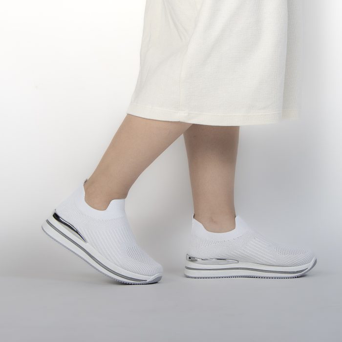 Springy - Baskets Femmes en Blanc – Image 4