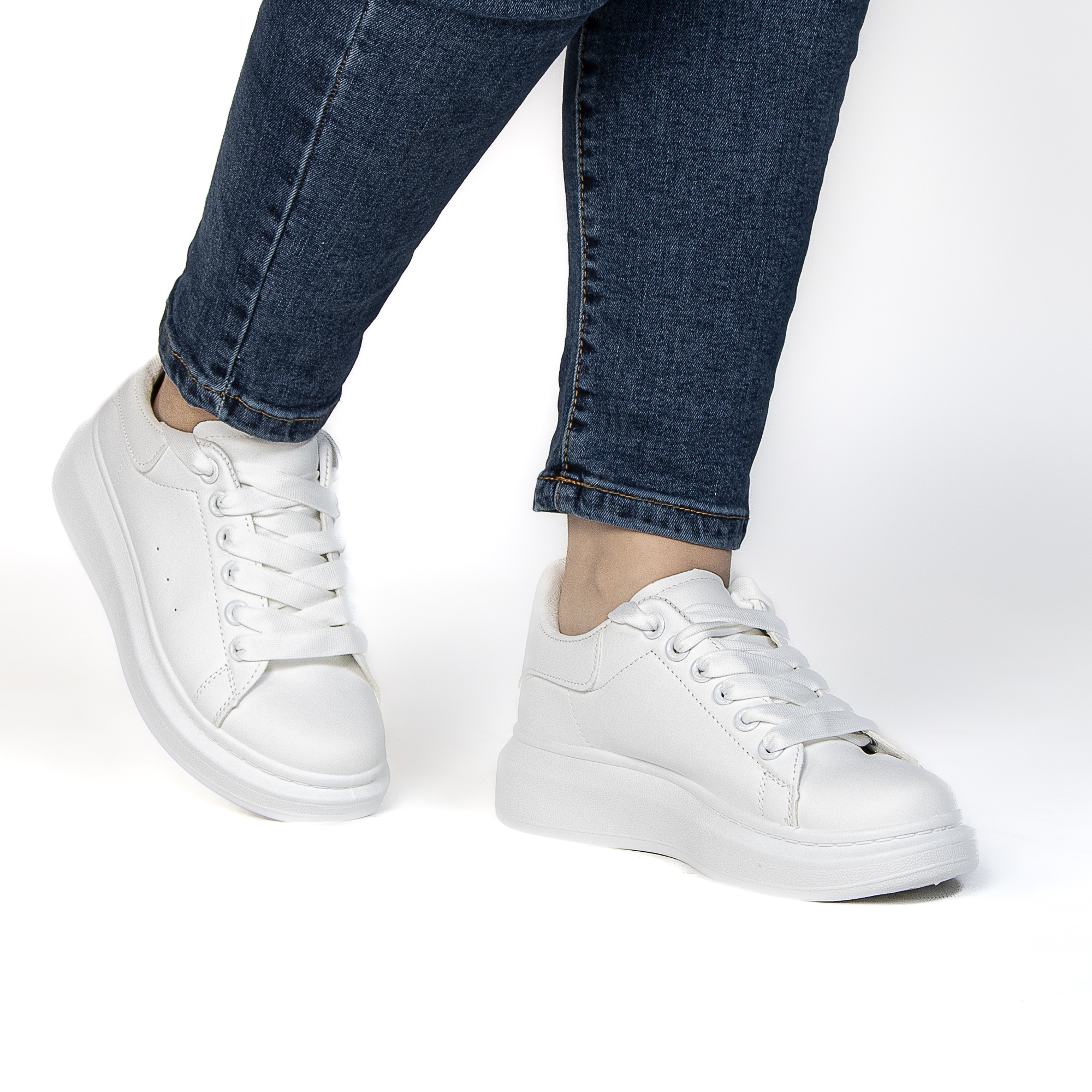 TE-7205-MABlanc-37_3 IRIS – Baskets à plateforme en Blanc – Image 6