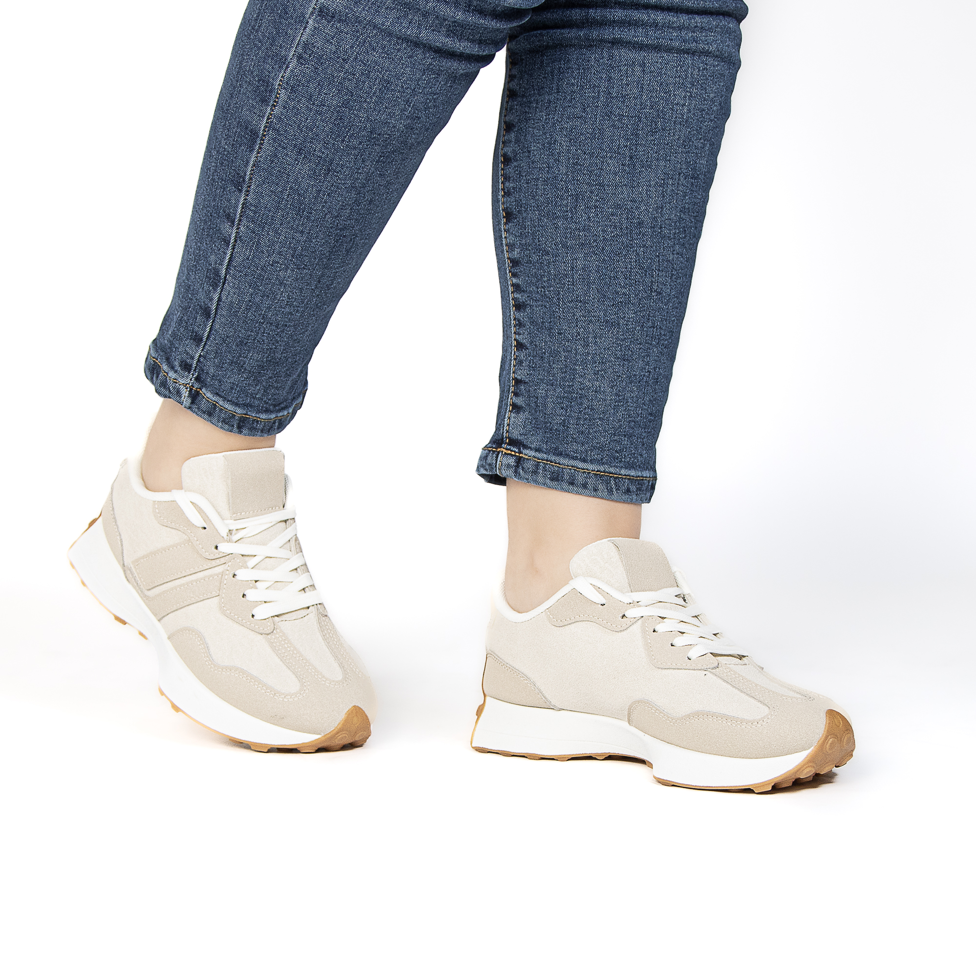 TE-723-TEBeige-37_3 OZEL – Baskets femmes en Beige – Image 5