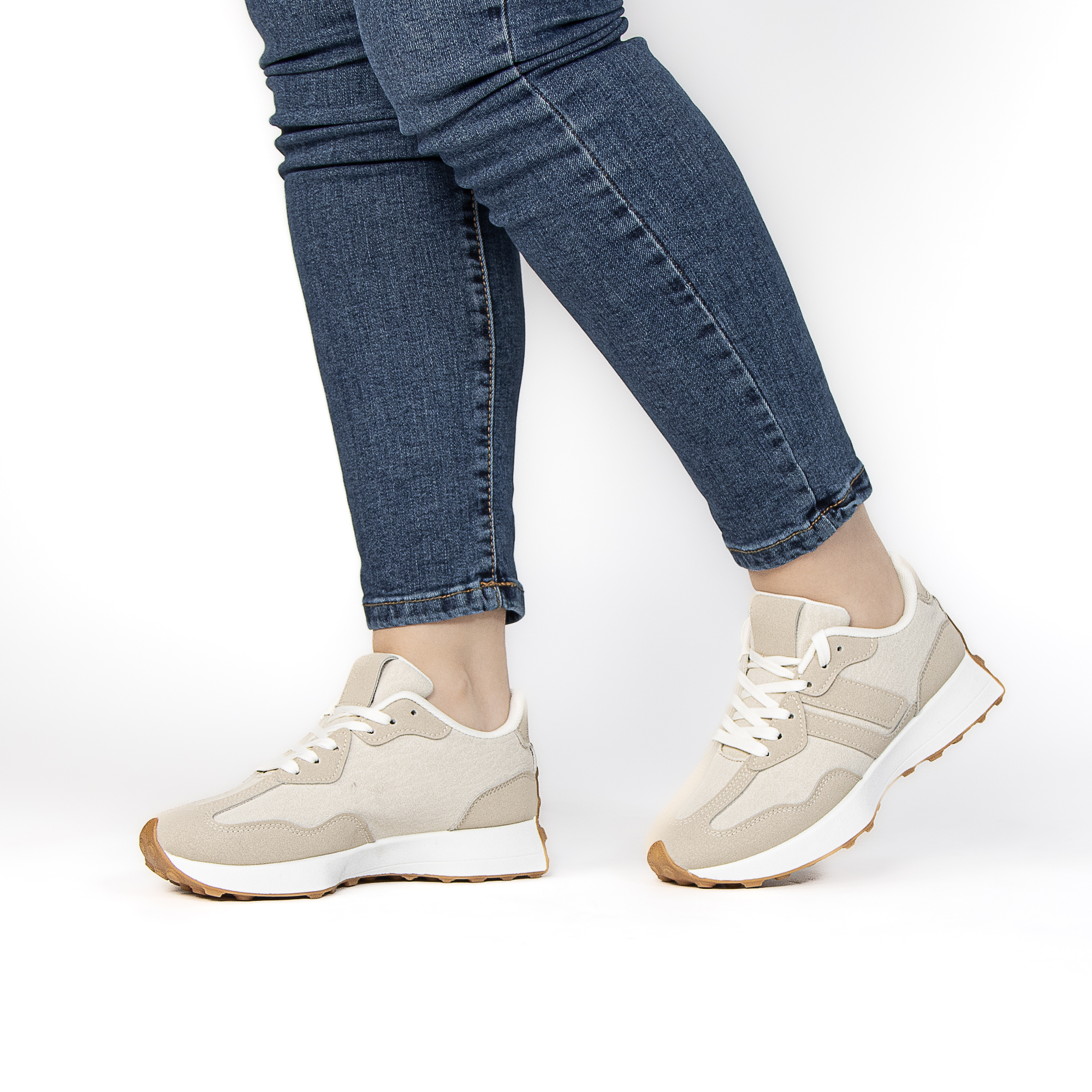 TE-723-TEBeige-37_5 OZEL – Baskets femmes en Beige – Image 6