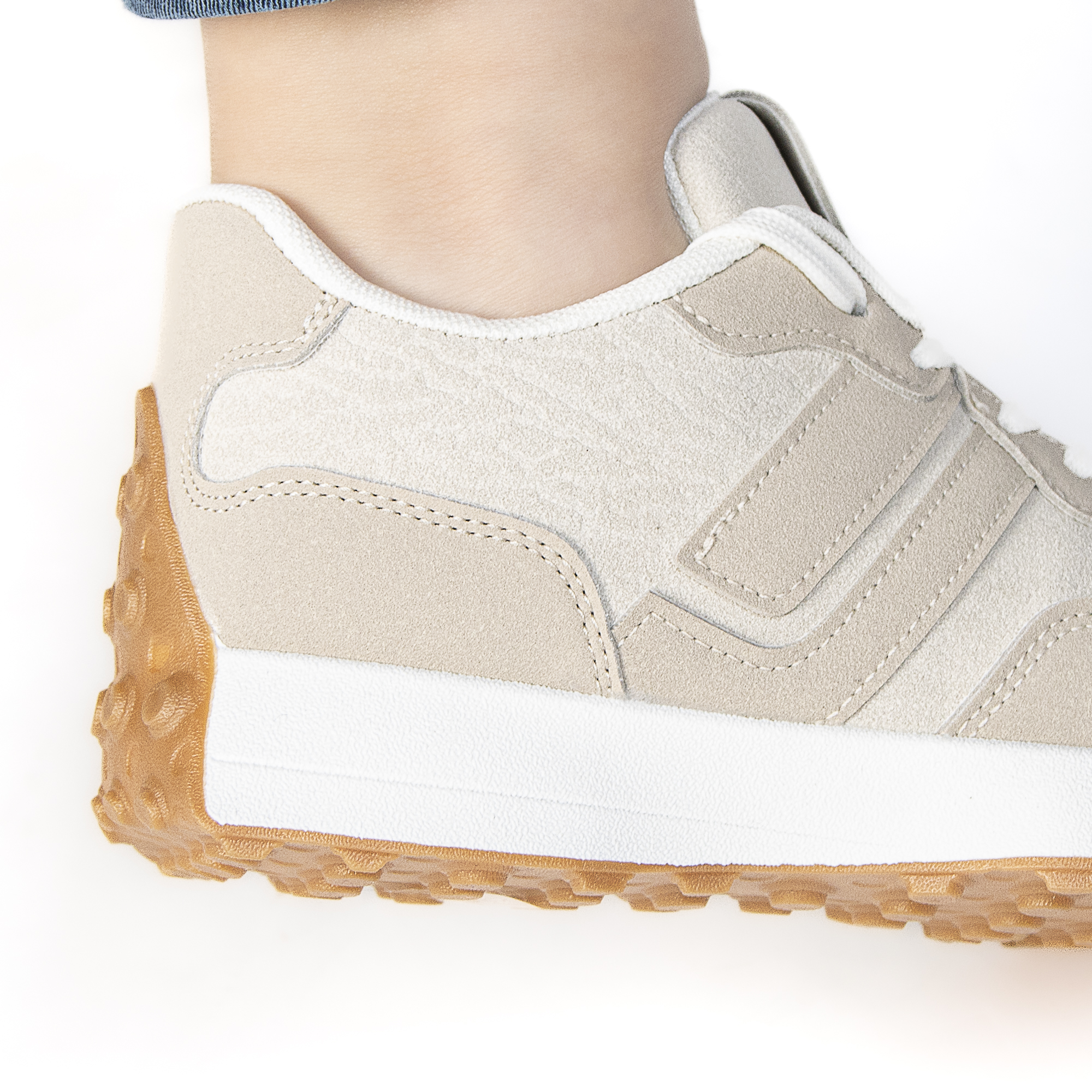 TE-723-TEBeige-37_6 OZEL – Baskets femmes en Beige – Image 4