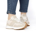OZEL – Baskets femmes en Beige – Image 7