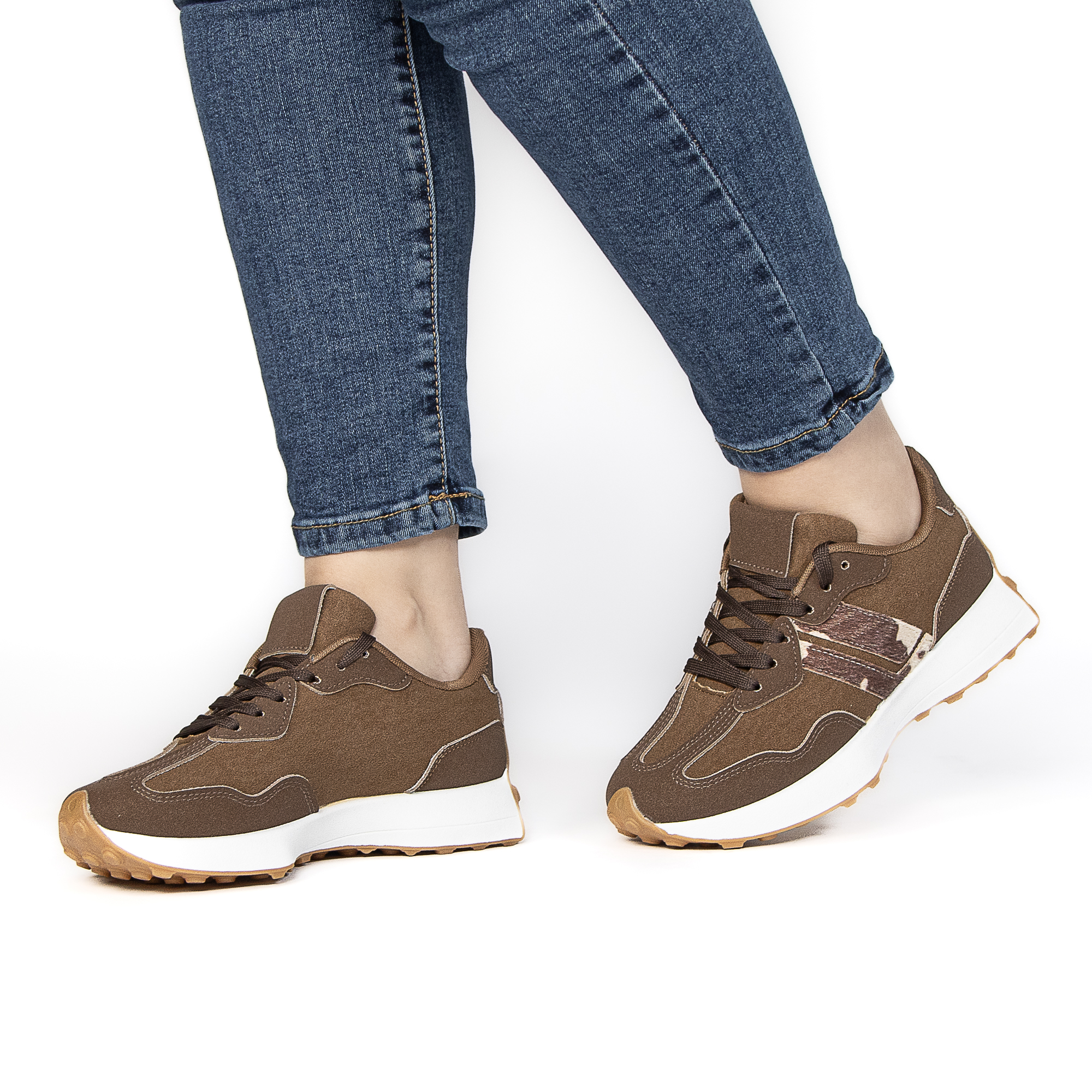 TE-723-TEMarron-37_5 OZEL – Baskets femmes en Marron – Image 7