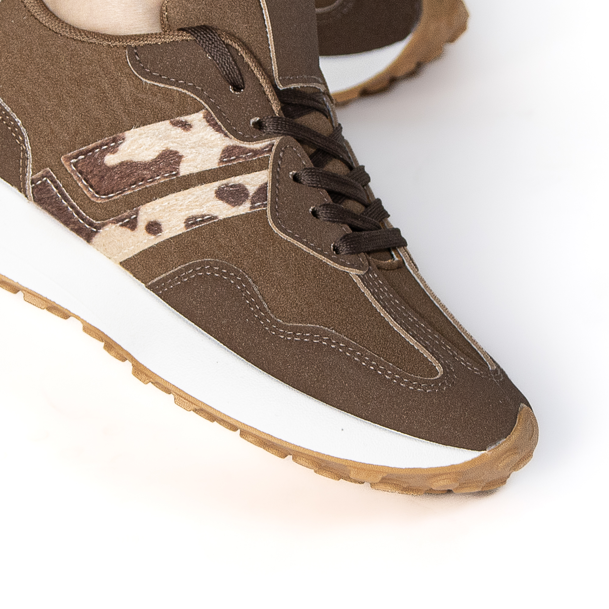 TE-723-TEMarron-37_6 OZEL – Baskets femmes en Marron – Image 3