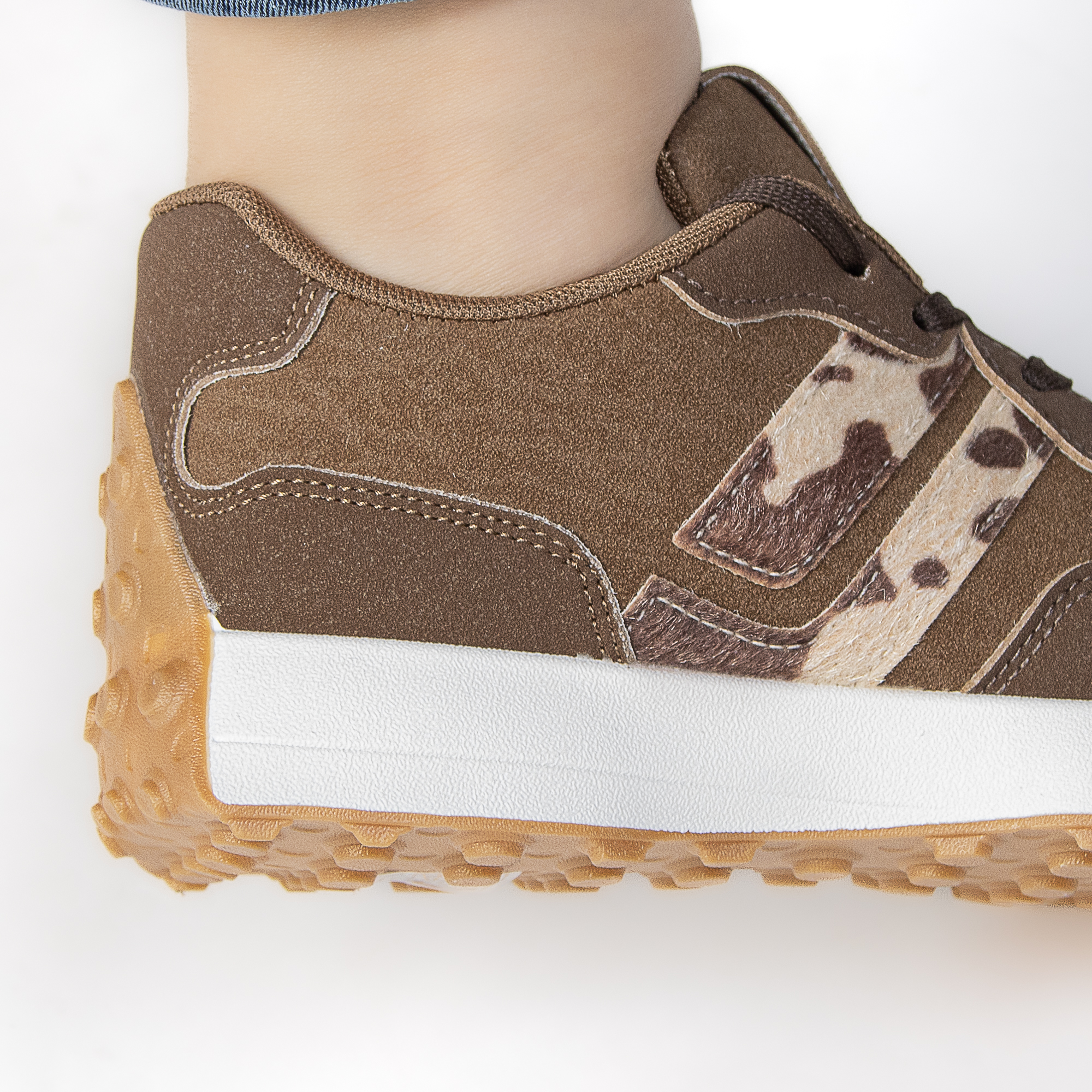 TE-723-TEMarron-37_7 OZEL – Baskets femmes en Marron – Image 5