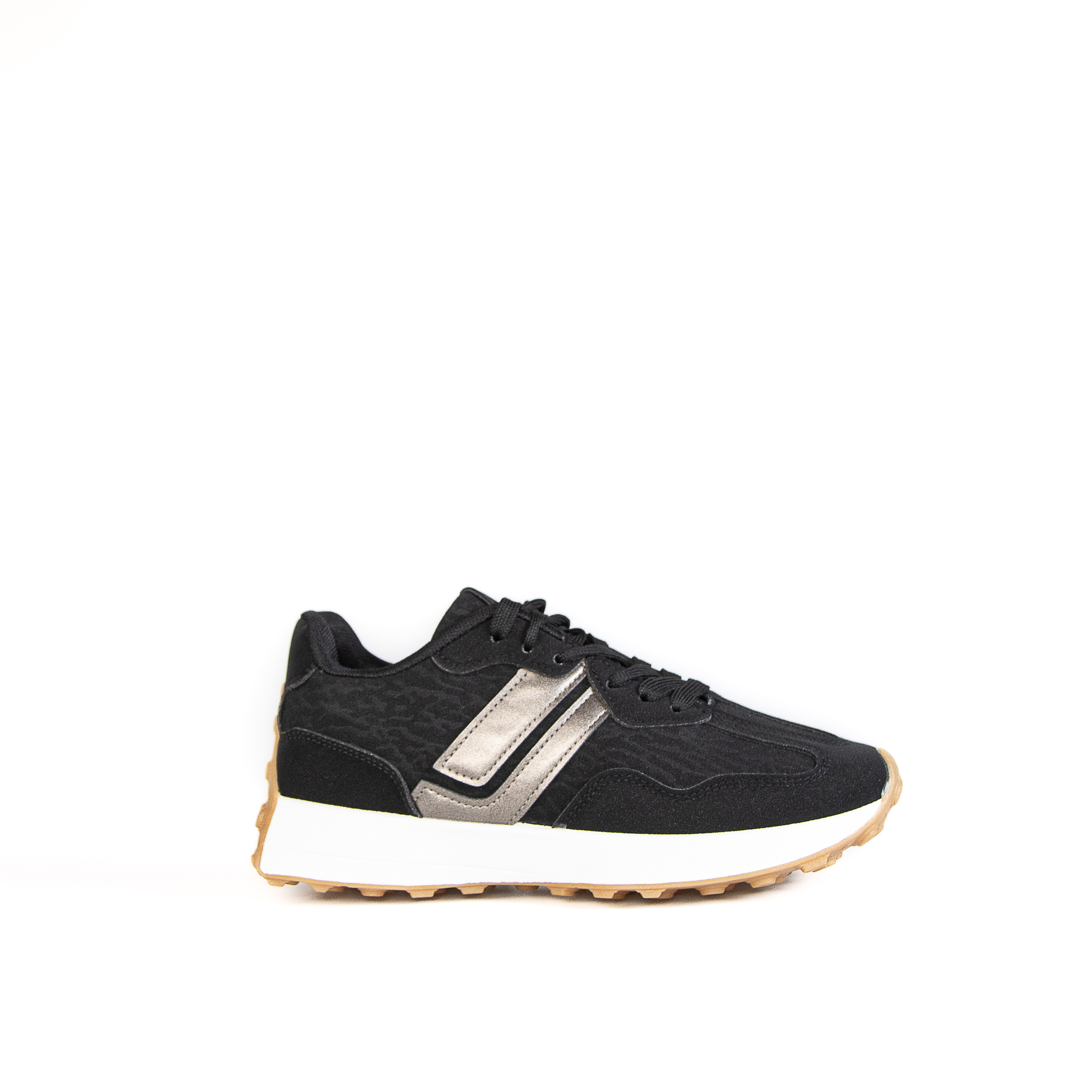 TE-723-TENoir-37_1 OZEL – Baskets femmes en Noir – Image 1