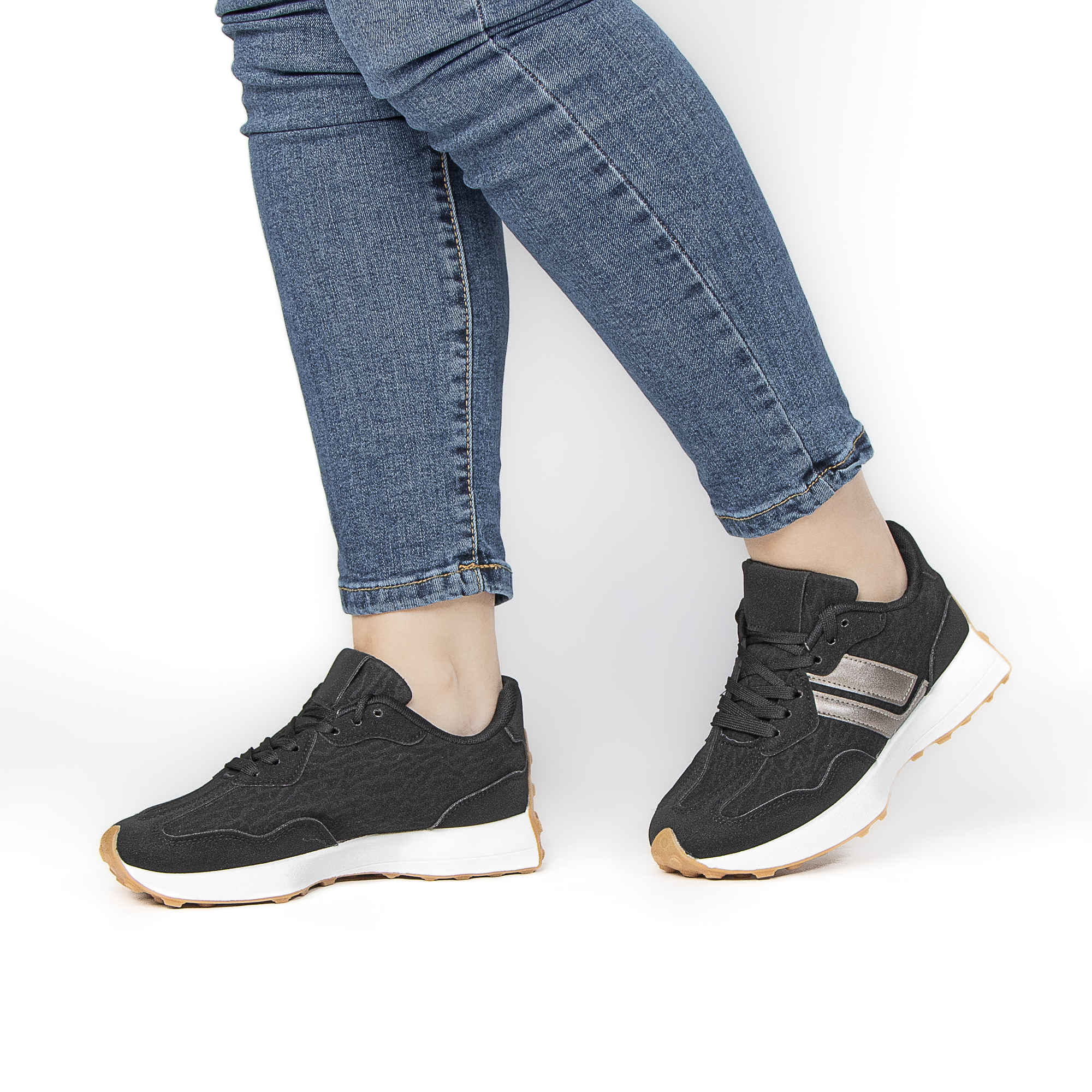 TE-723-TENoir-37_5 OZEL – Baskets femmes en Noir – Image 6