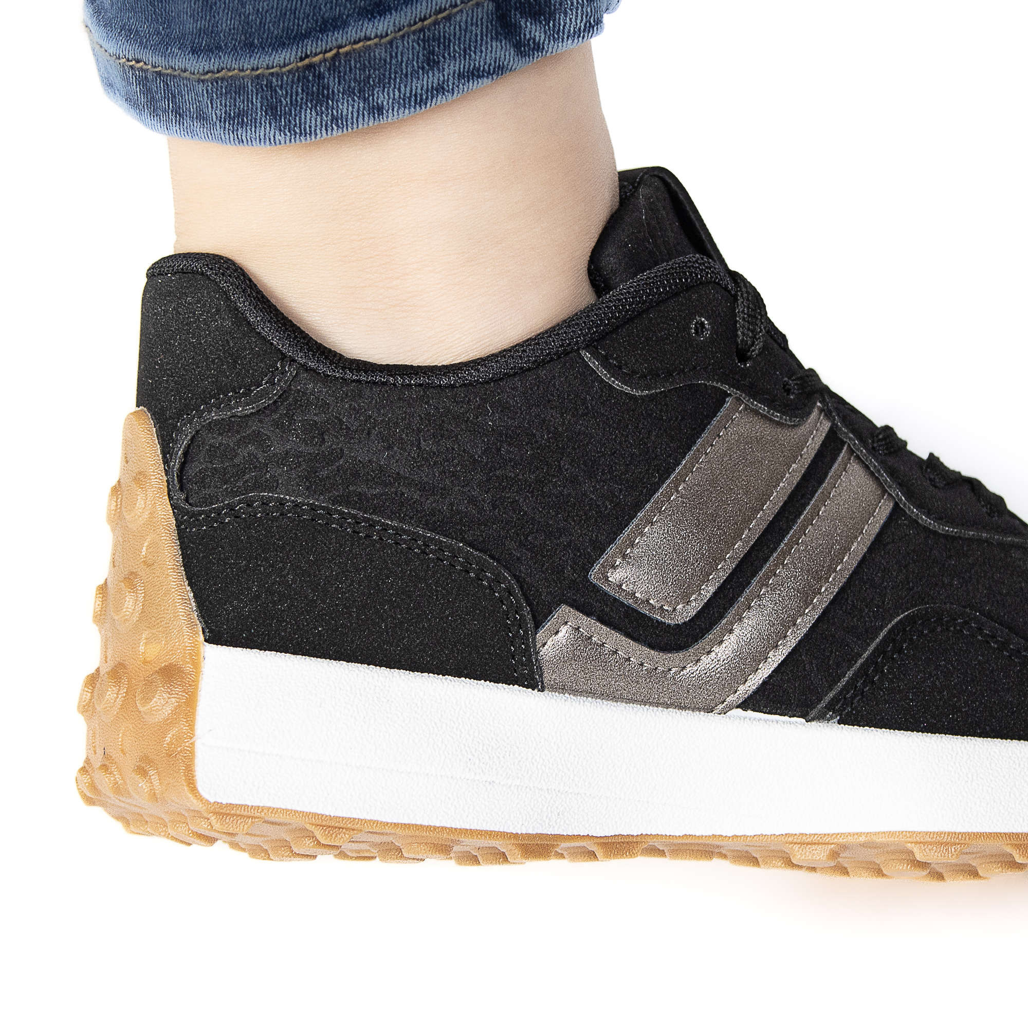 TE-723-TENoir-37_7 OZEL – Baskets femmes en Noir – Image 5