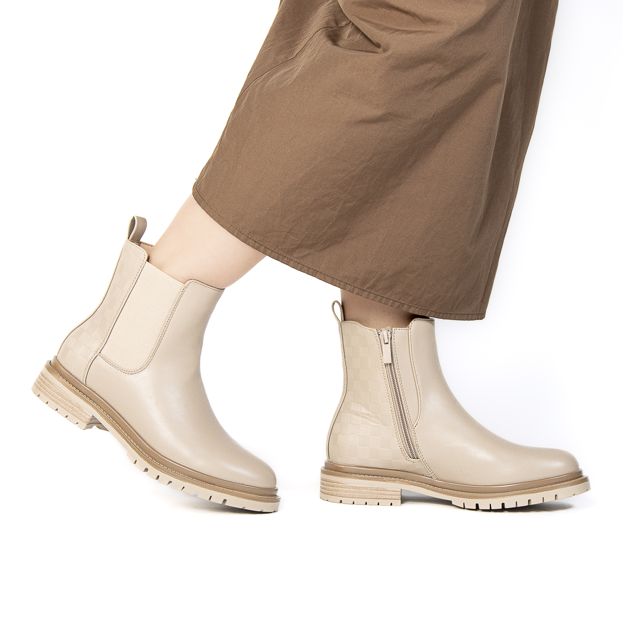 TE-805-MAKaki-37_2 YANTI – Bottines femmes en Kaki – Image 2