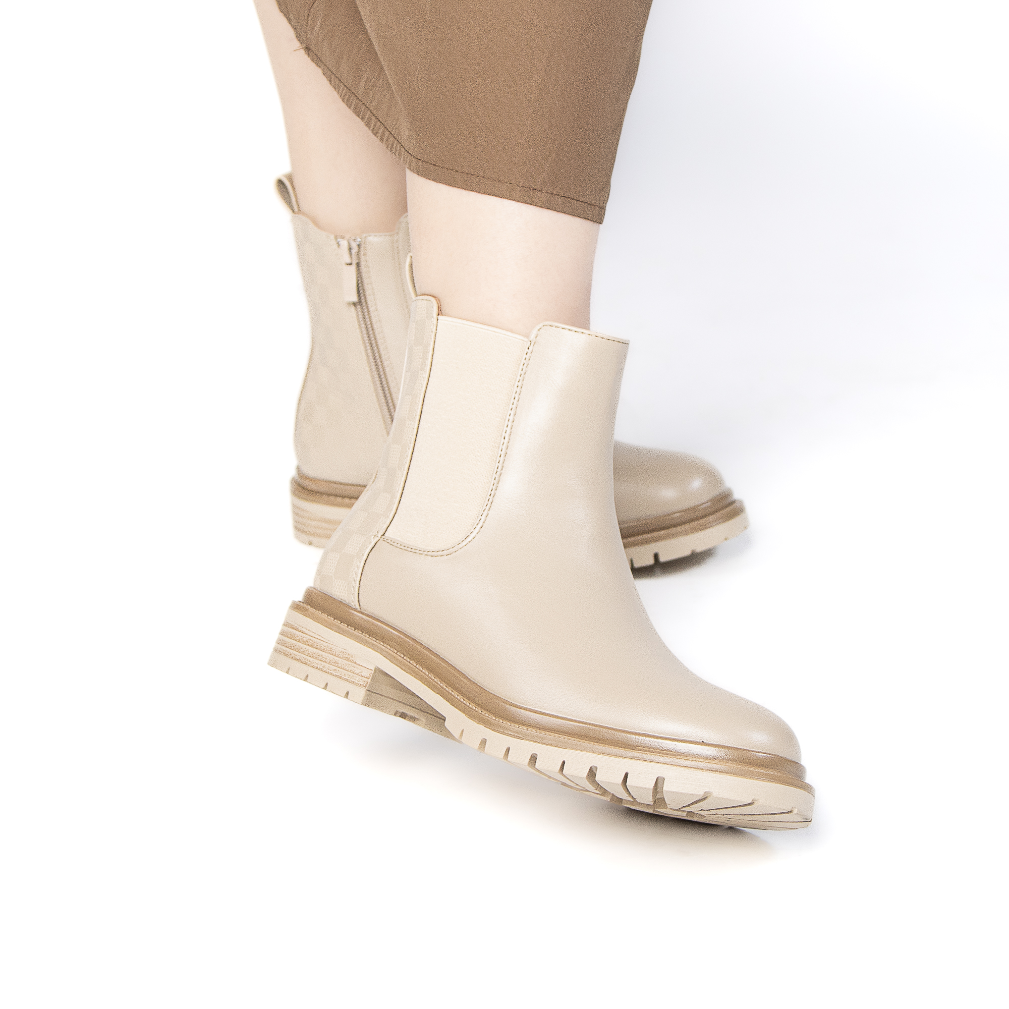 TE-805-MAKaki-37_4 YANTI – Bottines femmes en Kaki – Image 4