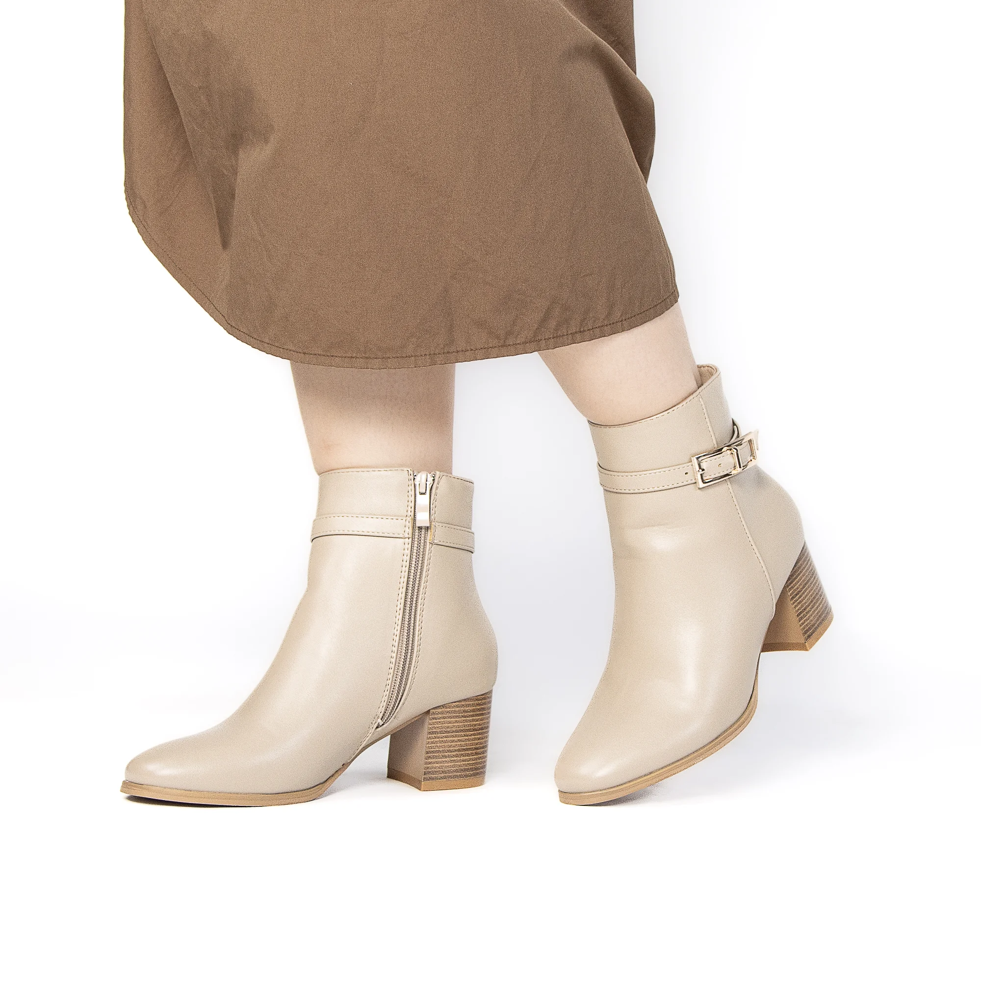 TE-810-MAKaki-37_5 Miral – Bottines femmes en Kaki – Image 5