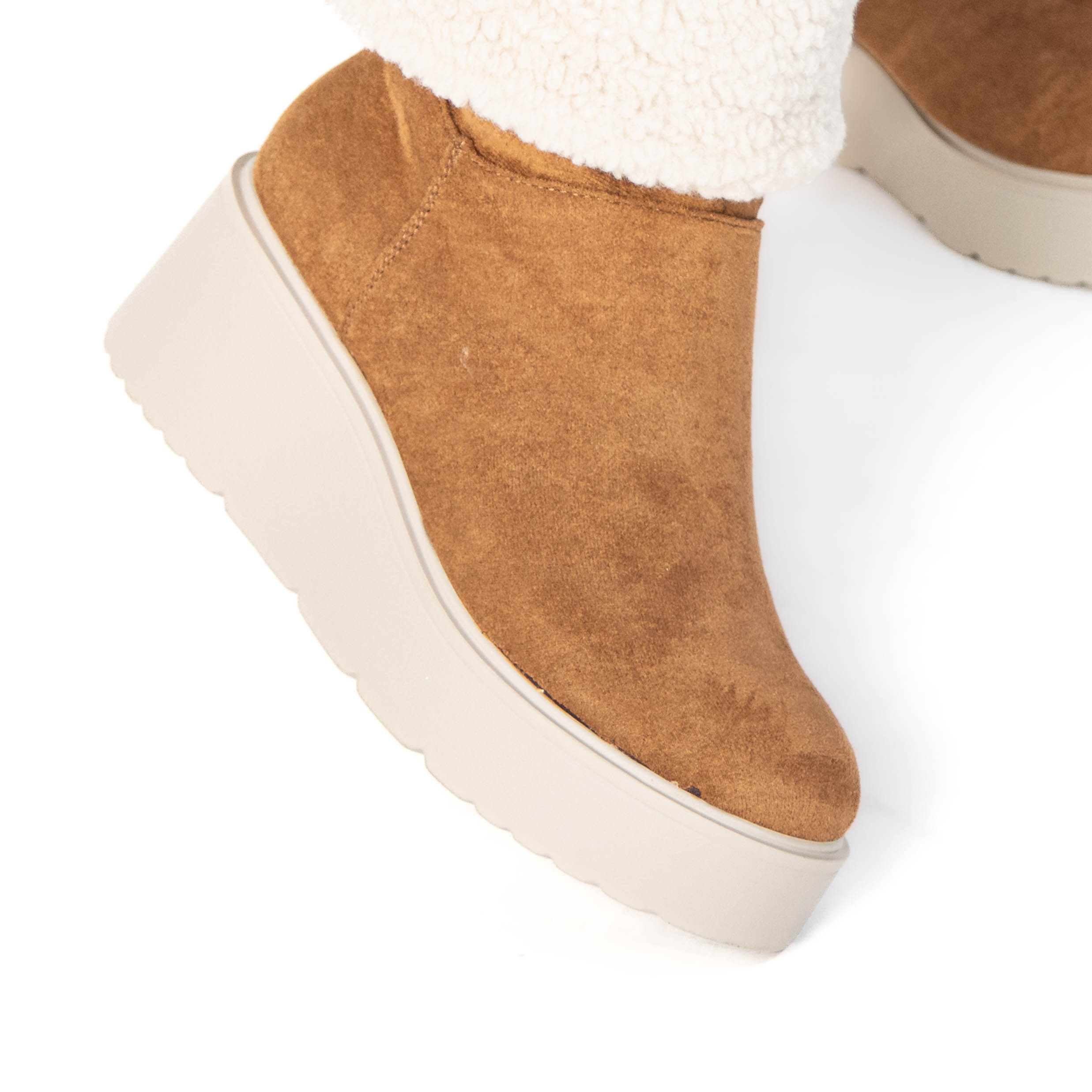 TE-8389-FDTabac-38_6 SNOW – Bottines compensées fourrées en Tabac – Image 4