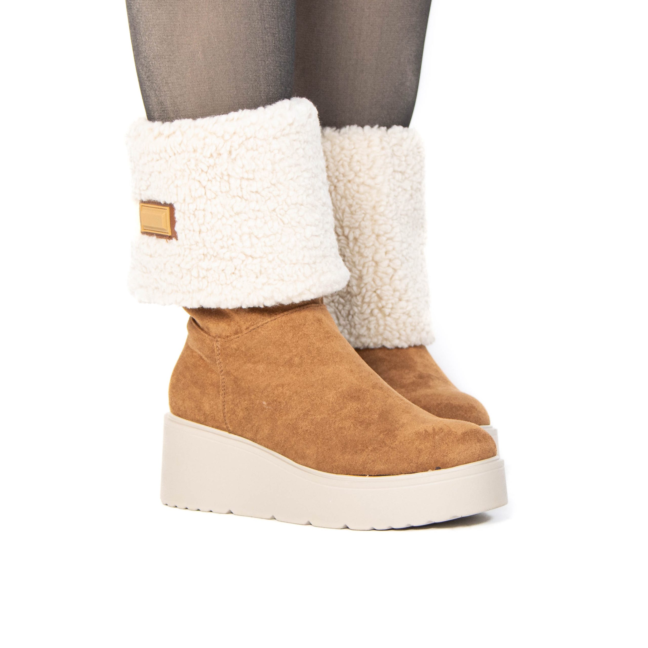 TE-8389-FDTabac-38_8 SNOW – Bottines compensées fourrées en Tabac – Image 10