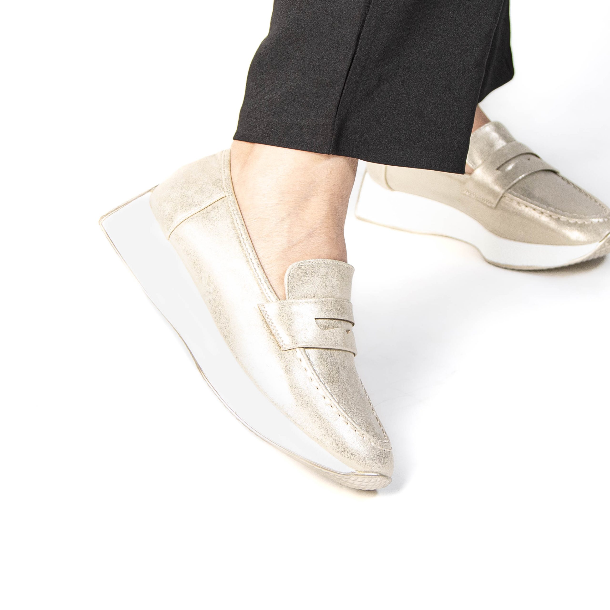 TE-9602-MADore-38_5 Osier – Mocassins confortable en Doré – Image 6