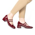 CENDRILLON – Escarpins demi talon en Bordeau – Image 2