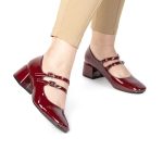 CENDRILLON – Escarpins demi talon en Bordeau – Image 5