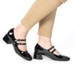 CENDRILLON – Escarpins demi talon en Noir – Image 2