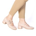 CENDRILLON – Escarpins demi talon en Nude – Image 2